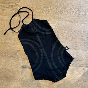 Nununu Black Kids halter swimsuit